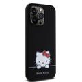 iPhone 15 Pro Max Hello Kitty Daydreaming Nestemäinen Silikoni Suojakuori - Musta