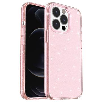 iPhone 15 Pro Max Stylish Glitter Series Hybridikotelo - Pinkki