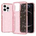 iPhone 15 Pro Max Stylish Glitter Series Hybridikotelo - Pinkki