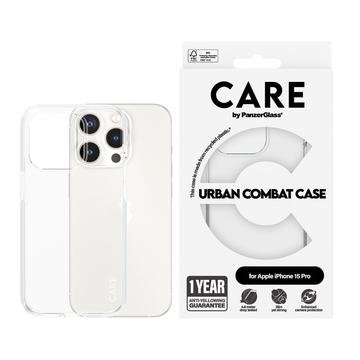 iPhone 15 Pro PanzerGlass Care Urban Combat kotelo - läpinäkyvä