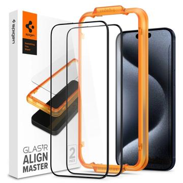 iPhone 15 Pro Spigen ALM Glas.tR Panssarilasi - 9H - 2 Kpl.