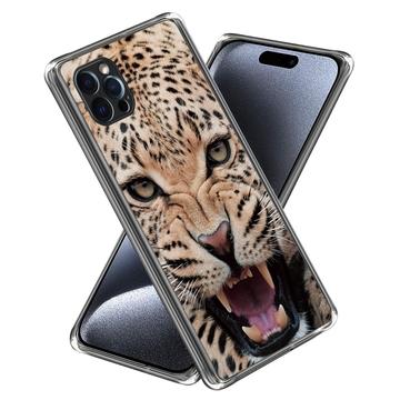 iPhone 15 Pro Tyylikäs Sarjan Erittäin Ohut TPU-kotelo - Leopard