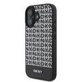 iPhone 16 DKNY Repeat Pattern Bottom Stripe Kotelo - MagSafe yhteensopiva - Musta