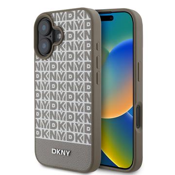 iPhone 16 DKNY Repeat Pattern Bottom Stripe Kotelo - MagSafe yhteensopiva