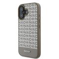 iPhone 16 DKNY Repeat Pattern Bottom Stripe Kotelo - MagSafe yhteensopiva