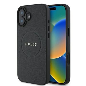 iPhone 16 Guess Grained Classic Logo hybridikotelo - MagSafe-yhteensopiva