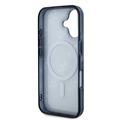 iPhone 16 Guess IML Denim Effect -kotelo - MagSafe-yhteensopiva - tummansininen