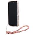 iPhone 16 Guess IML Flowers Allover Electro Kotelo Pearl Hihna - MagSafe yhteensopiva