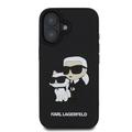 iPhone 16 Karl Lagerfeld 3D Rubber Karl & Choupette NFT Kotelo - Musta