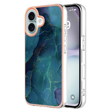 iPhone 16 Marmorikuvio Galvanoitu TPU-Suojakotelo