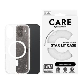 iPhone 16 PanzerGlass Care Star Lit -kotelo - MagSafe-yhteensopiva - Valkoinen