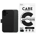 iPhone 16 PanzerGlass Care Tango 2-in-1 lompakkokotelo - MagSafe-yhteensopiva - Musta