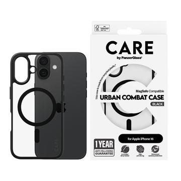 iPhone 16 PanzerGlass Care Urban Combat Kotelo - MagSafe-yhteensopiva - Musta