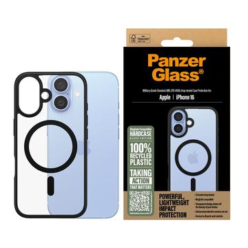 iPhone 16 PanzerGlass HardCase MagSafe-yhteensopiva kotelo - musta / läpinäkyvä