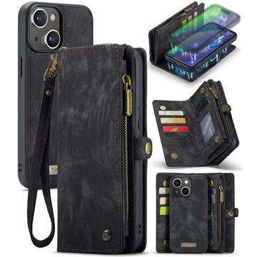 iPhone 16 Plus Caseme 008 2-in-1 Multifunctional Lompakkokotelo - Musta