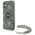 iPhone 16 Plus Guess IML Flowers Allover Electro Kotelo Pearl Hihna - MagSafe yhteensopiva