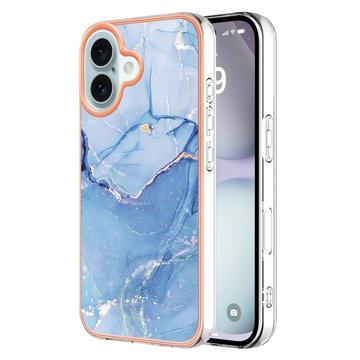 iPhone 16 Plus Marmorikuvio Galvanoitu TPU-Suojakotelo