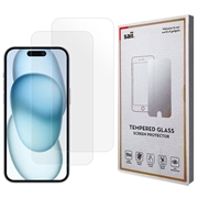 iPhone 16 Plus Saii 3D Premium Karkaistu Panssarilasi - 9H - 2 Kpl.