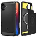 iPhone 16 Plus Spigen Rugged Armor Mag TPU-Kotelo - Musta