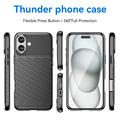 iPhone 16 Plus Thunder Sarja TPU Suojakuori - Musta