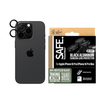 iPhone 16 Pro/16 Pro Max PanzerGlass Safe Kameran linssin suoja - Musta alumiini