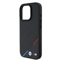 iPhone 16 Pro BMW M Carbon Tricolor Line -kotelo - MagSafe-yhteensopiva - musta