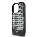 iPhone 16 Pro DKNY Repeat Pattern Bottom Stripe Kotelo - MagSafe yhteensopiva - Musta