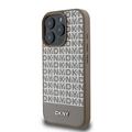 iPhone 16 Pro DKNY Repeat Pattern Bottom Stripe Kotelo - MagSafe yhteensopiva - ruskea