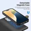 iPhone 16 Pro Dux Ducis Lawa Lompakko Nahkakotelo magneettikannella - Musta