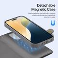 iPhone 16 Pro Dux Ducis Lawa Lompakko Nahkakotelo magneettikannella - Harmaa