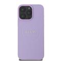 iPhone 16 Pro Guess Grained Classic Logo hybridikotelo - MagSafe-yhteensopiva - Violetti