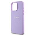 iPhone 16 Pro Guess Grained Classic Logo hybridikotelo - MagSafe-yhteensopiva - Violetti