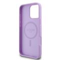 iPhone 16 Pro Guess Grained Classic Logo hybridikotelo - MagSafe-yhteensopiva - Violetti