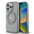 iPhone 16 Pro Guess IML Flowers Wreath Kotelo - MagSafe-yhteensopiva