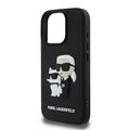 iPhone 16 Pro Karl Lagerfeld 3D Rubber Karl & Choupette NFT Kotelo - Musta