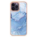 iPhone 16 Pro Marble Pattern Galvanoitu TPU-Suojakotelo