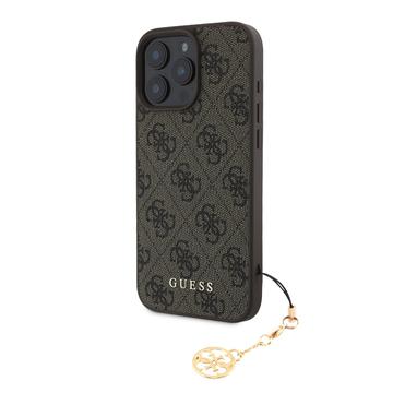 iPhone 16 Pro Max Guess 4G Charms Collection Hybridikotelo - Ruskea