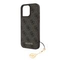 iPhone 16 Pro Max Guess 4G Charms Collection Hybridikotelo - Ruskea