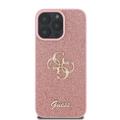 iPhone 16 Pro Max Guess Fixed Glitter 4G Metal Logo Kotelo - Pinkki