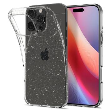 iPhone 16 Pro Max Spigen Liquid Crystal Glitter Suojakuori - Läpinäkyvä