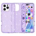 iPhone 16 Pro Max Stylish Glitter Series Hybridikotelo - Violetti