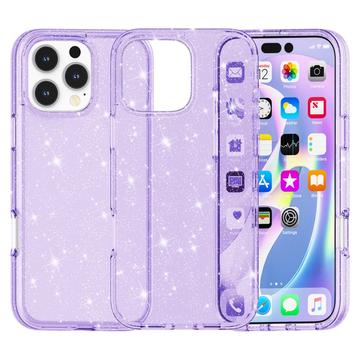 iPhone 16 Pro Max Stylish Glitter Series Hybridikotelo - Violetti