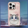 iPhone 16 Pro Nimmy Friends Big Eyed Pet 2.0 kissa kotelo - vaaleanpunainen