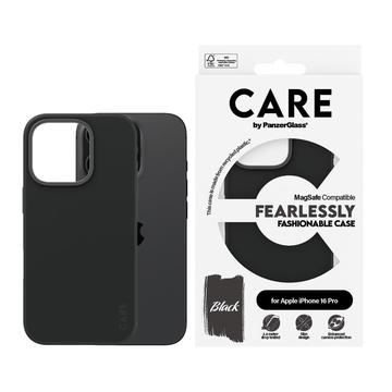 iPhone 16 Pro PanzerGlass Care Fearlessly Fashionable kotelo - MagSafe-yhteensopiva - musta