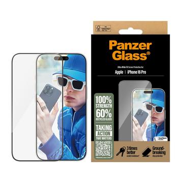 iPhone 16 Pro PanzerGlass Ultra-Wide Fit EasyAligner -Panssarilasi - 9H - musta kehys