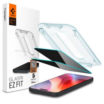 iPhone 16 Pro Spigen Glas.tR Ez Fit Privacy Panssarilasi - 9H - 2 Kpl.