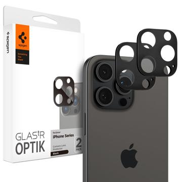 iPhone 16 Pro/16 Pro Max Spigen Optik.tR Kameralinssin Panssarilasi - 9H - Musta