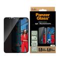 iPhone 16e/14/13/13 Pro PanzerGlass Ultra-Wide Fit Privacy EasyAligner Panssarilasi - 9H - Musta Reuna