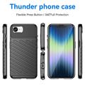 iPhone 16e Thunder Sarja TPU Suojakuori - Musta