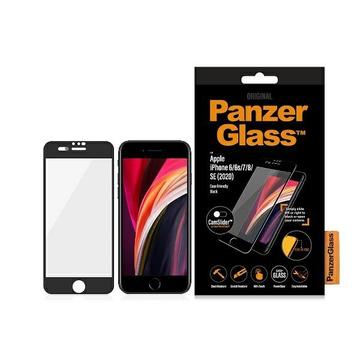 iPhone 6/6S/7/8/SE (2020)/SE (2022) PanzerGlass Case Friendly CamSlider Panssarilasi - 9H - Musta Reuna